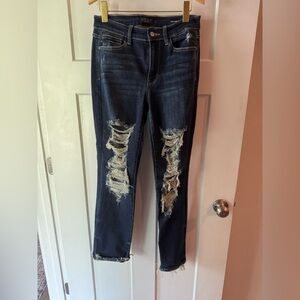 Judy Blue distressed straight jeans